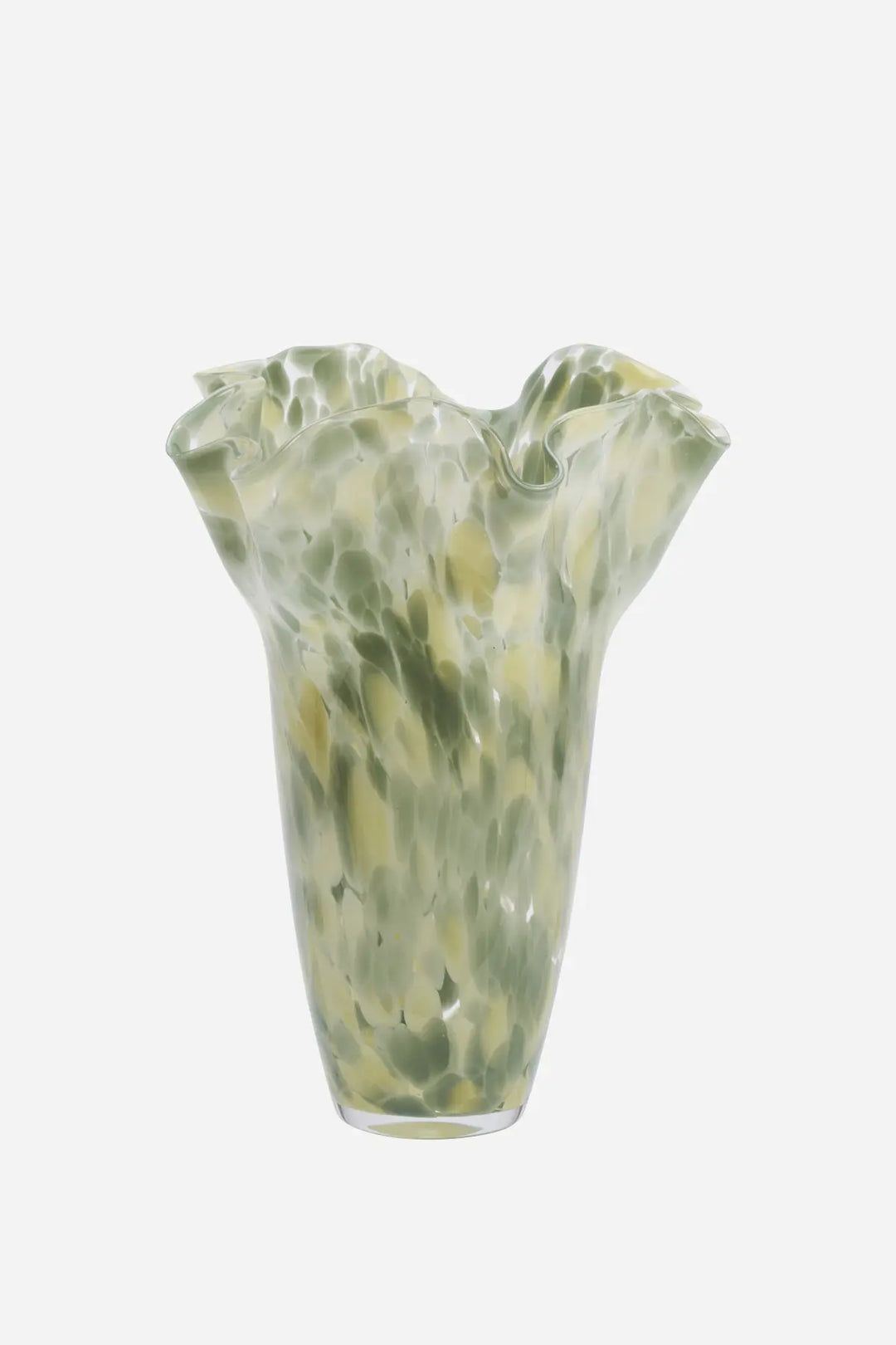 Glass Ruffle Vase
