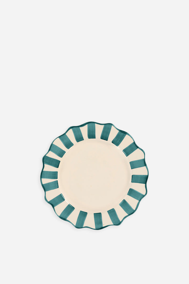 Pine Scalloped Dinner Plate / Green