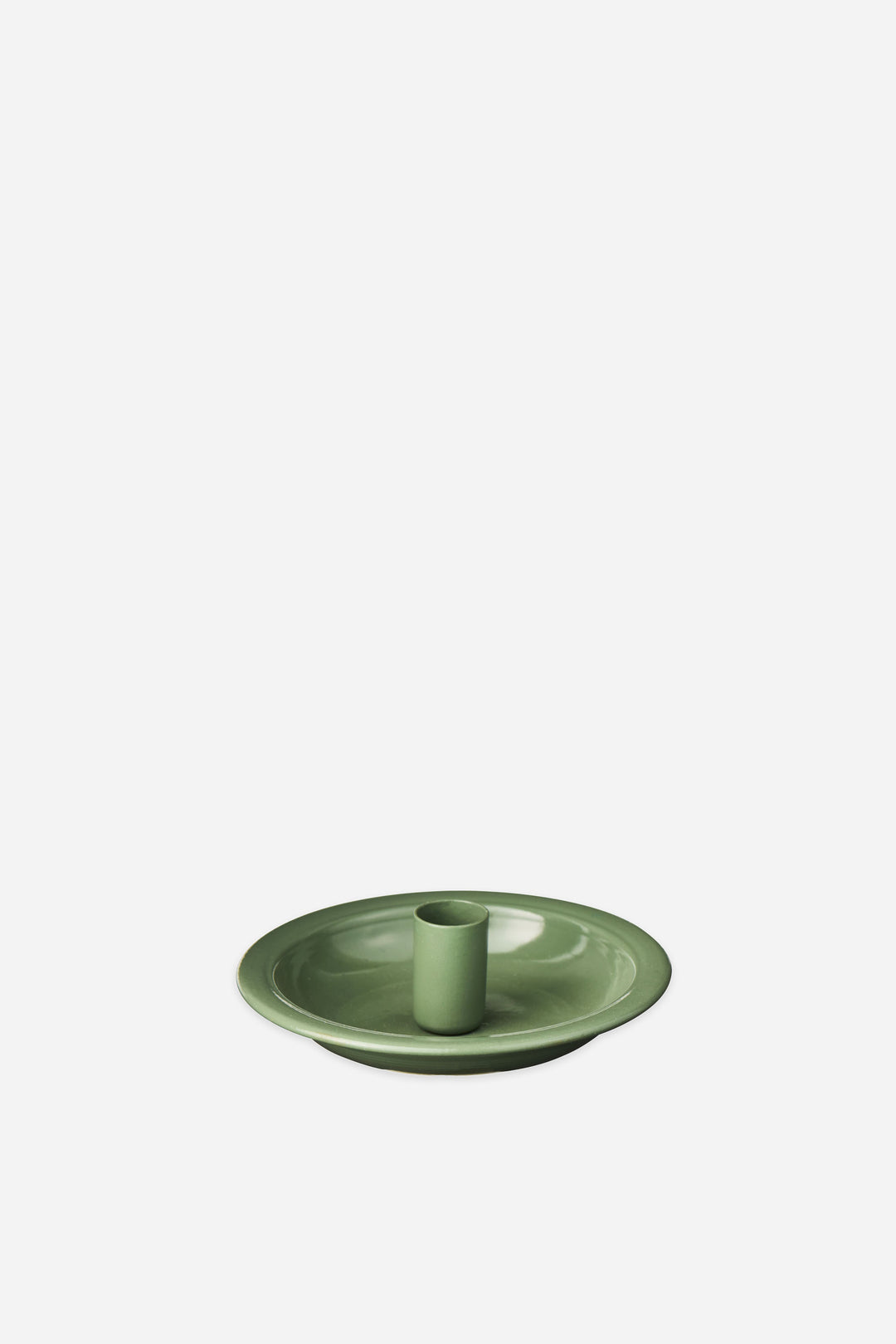 green enamel taper candle holder