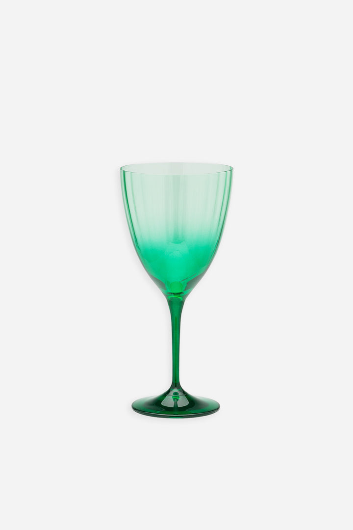 Faded Forest Green Wine Glass