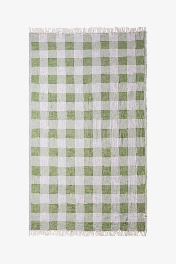 Pestemal Towel Plaid Green / 90x160