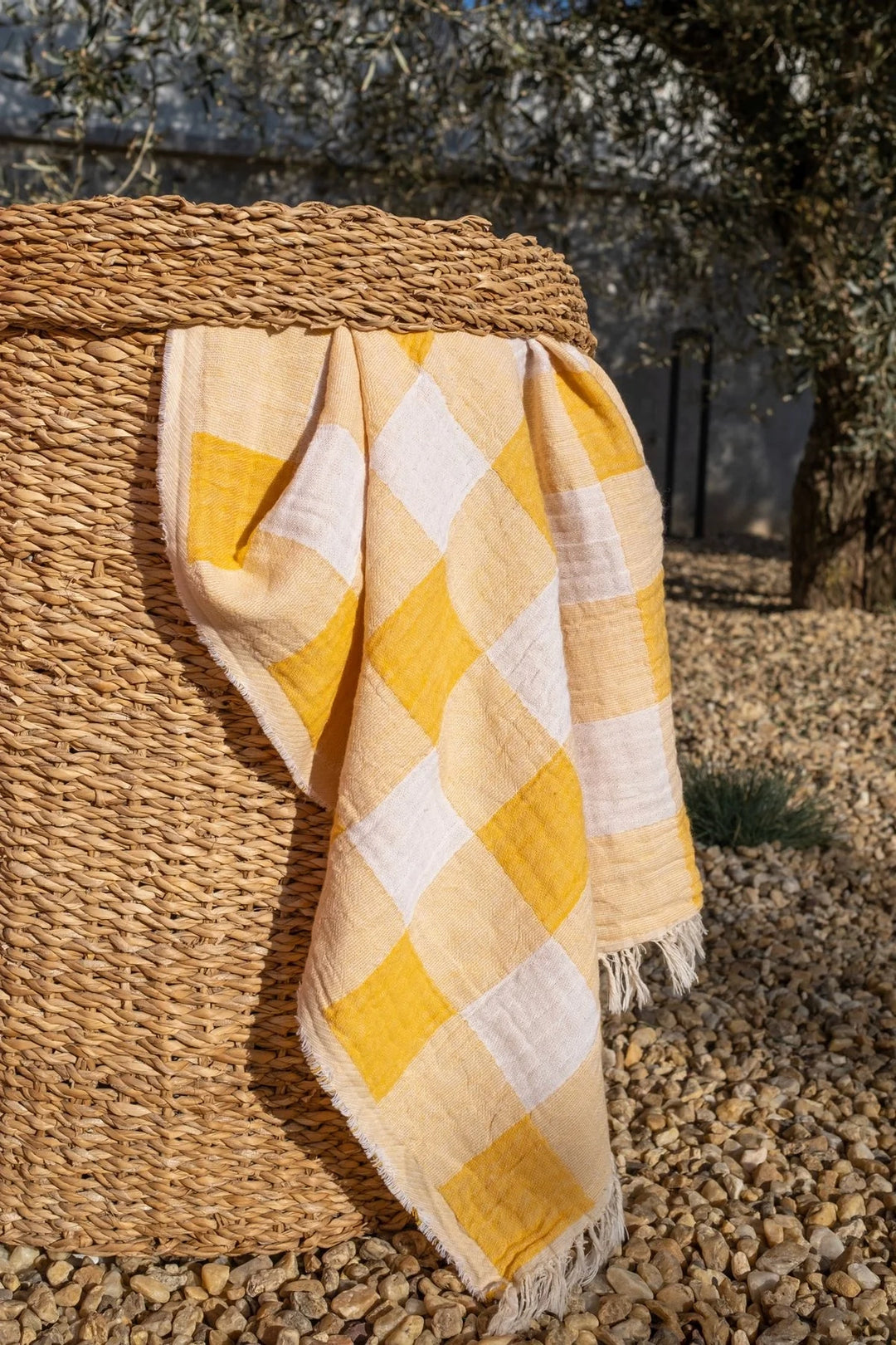 Pestemal Towel Plaid Yellow / 90x160