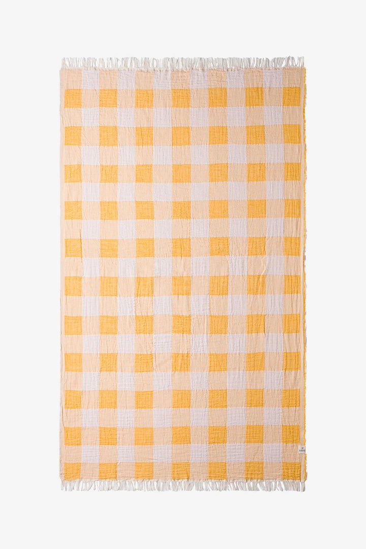 Pestemal Towel Plaid Yellow / 90x160