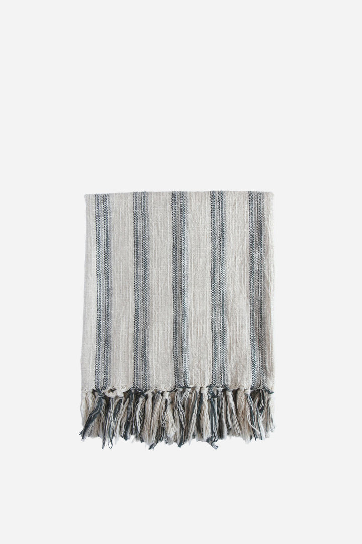 Assos Hand Loom Beach Towel /  Blue White