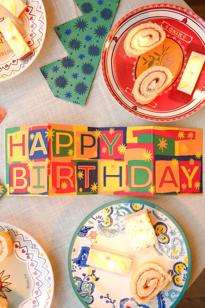 Happy Birthday Concertina Card - Domestic Science Home
