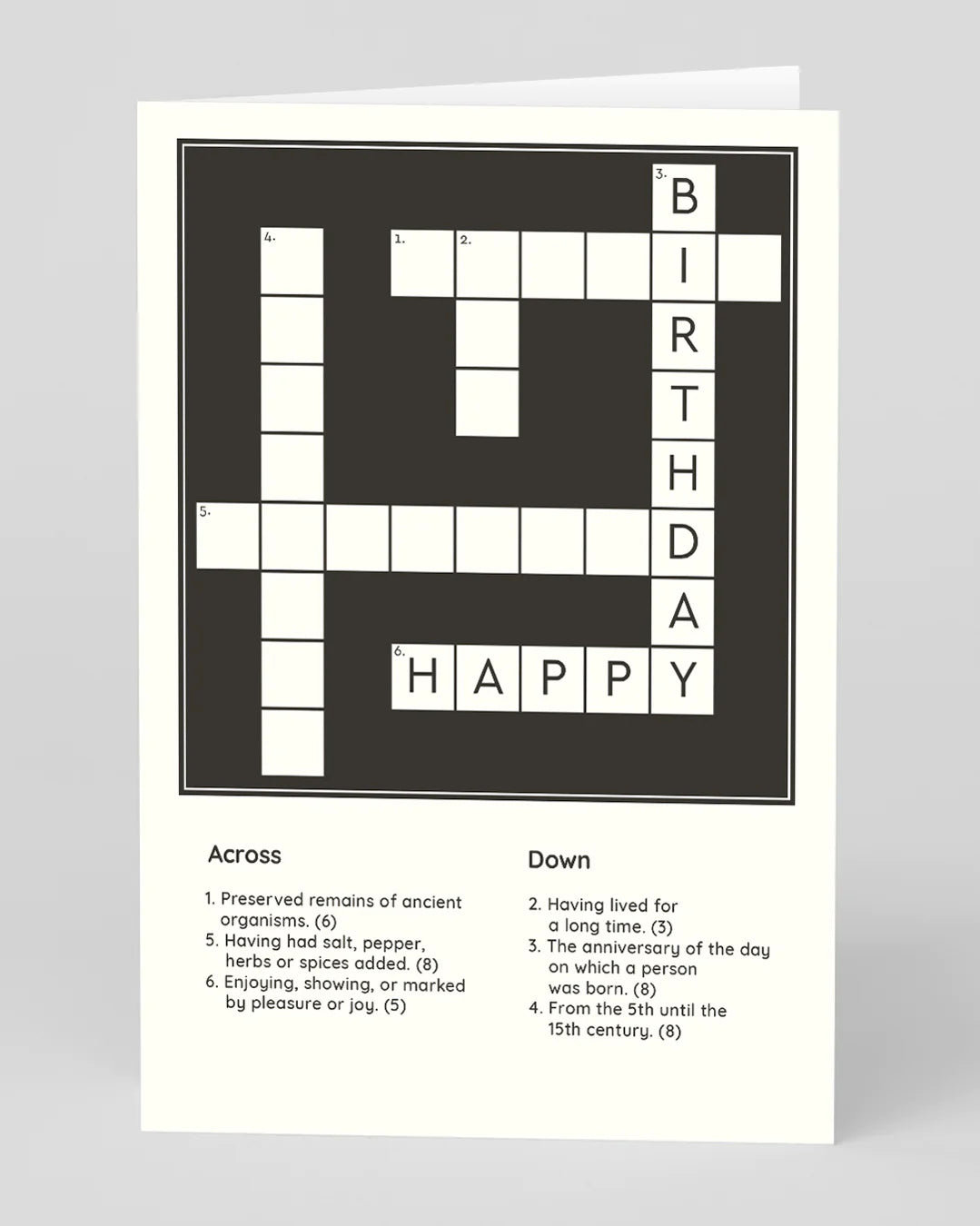 Happy Birthday Crossword