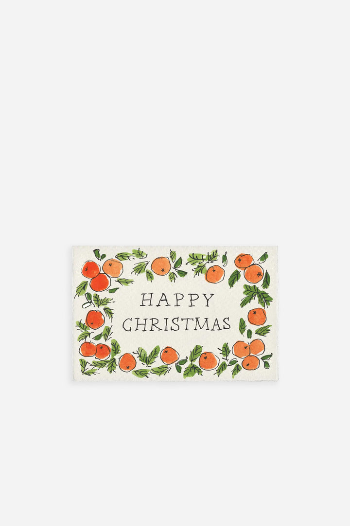 Orange Garland Christmas Card