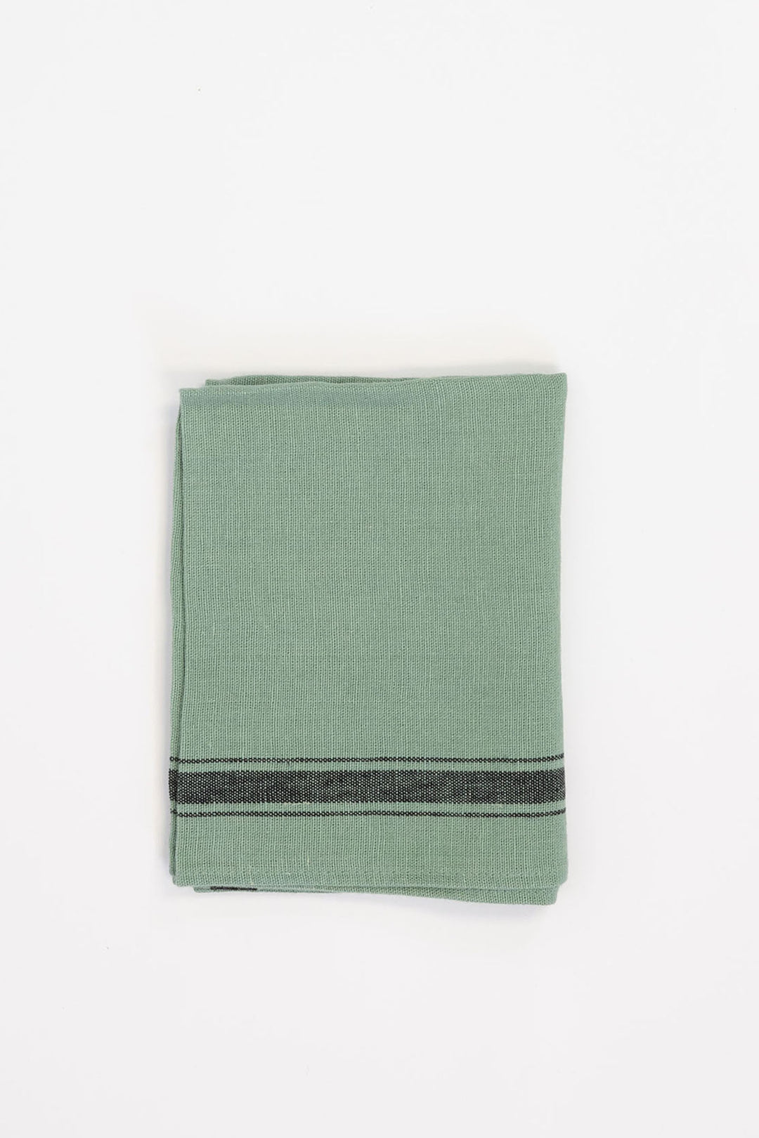 Striped Linen T-towel / Celadon - Domestic Science Home