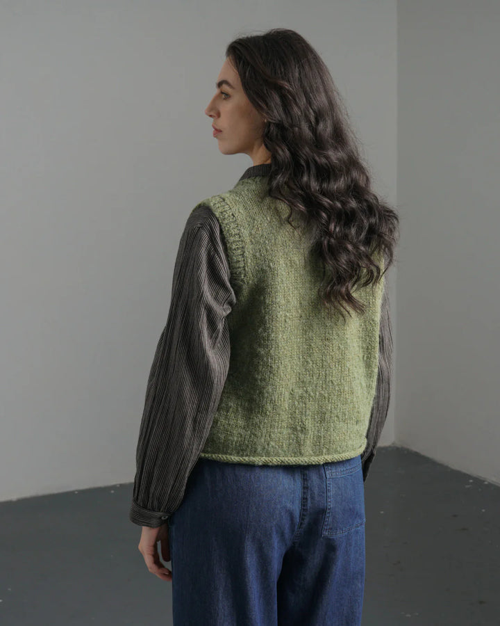 Vest Knitted / Heather / Moorland Green