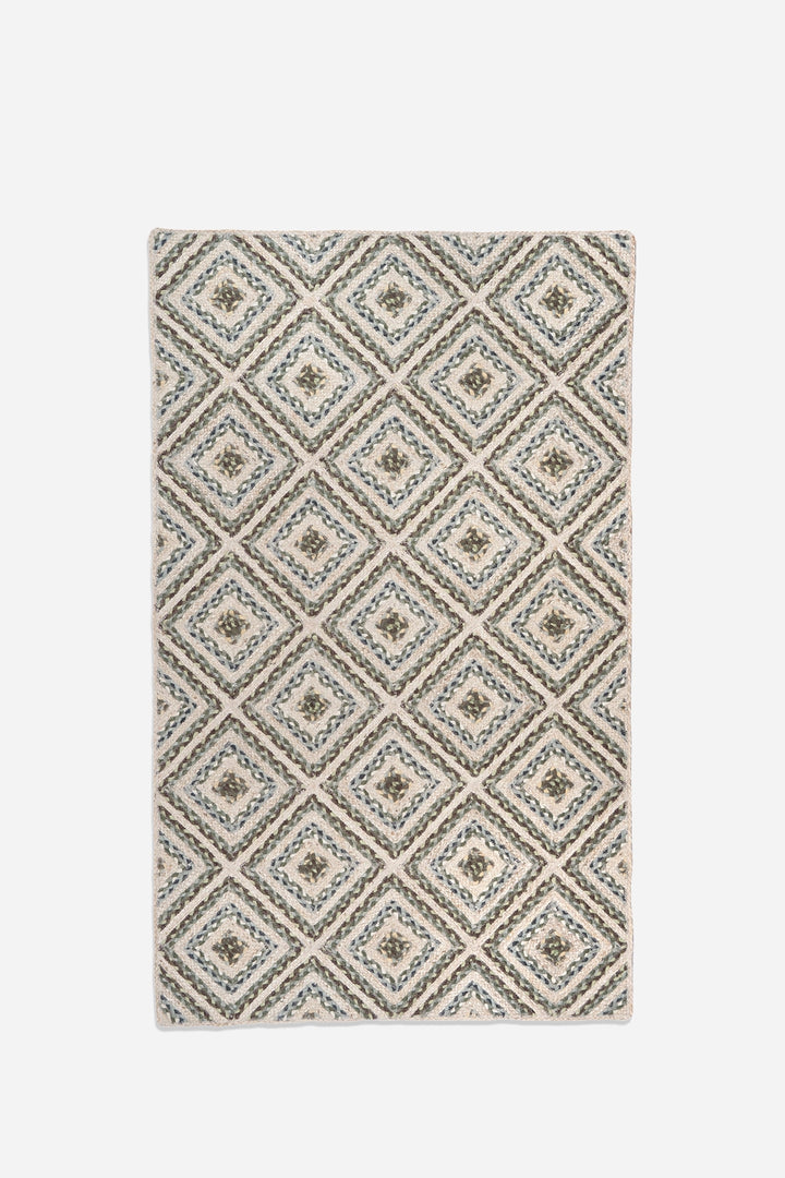 Hedgerow Mosaic Jute Rug  Rectangle - Domestic Science Home