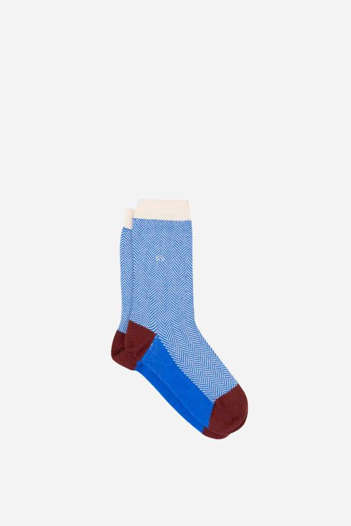 Bilybelt Mens Herringbone Socks / Bluebird