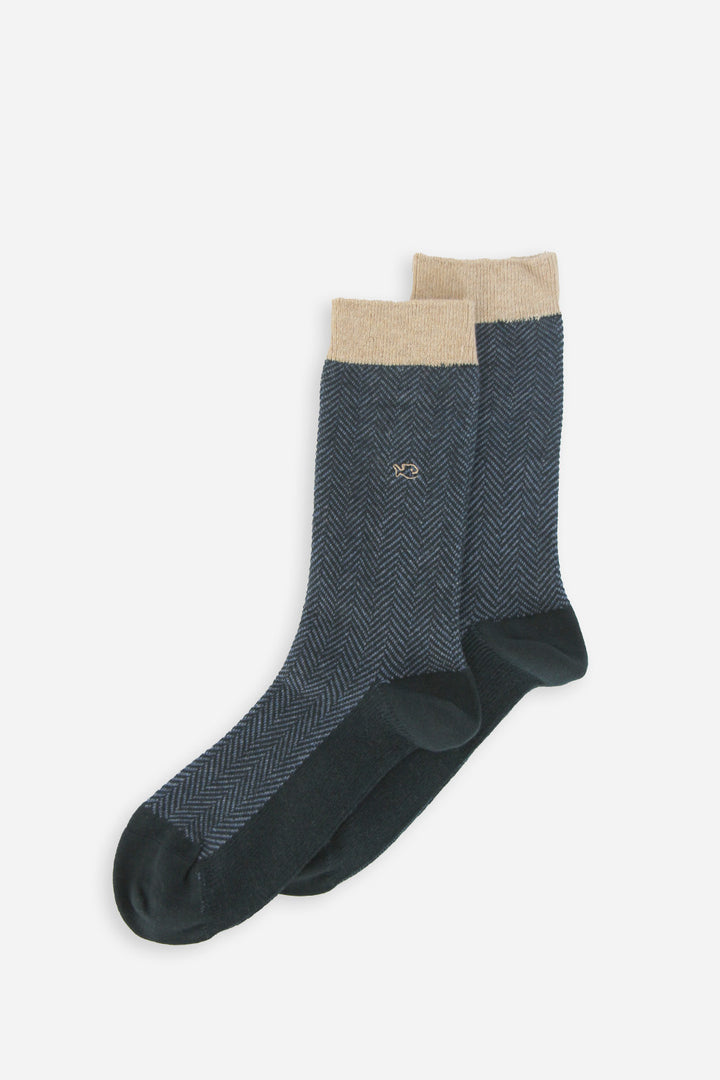 Herringbone Socks / Blue