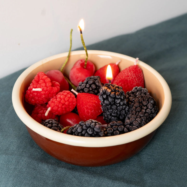 Mixed Berry Beeswax Birthday Candles / 10
