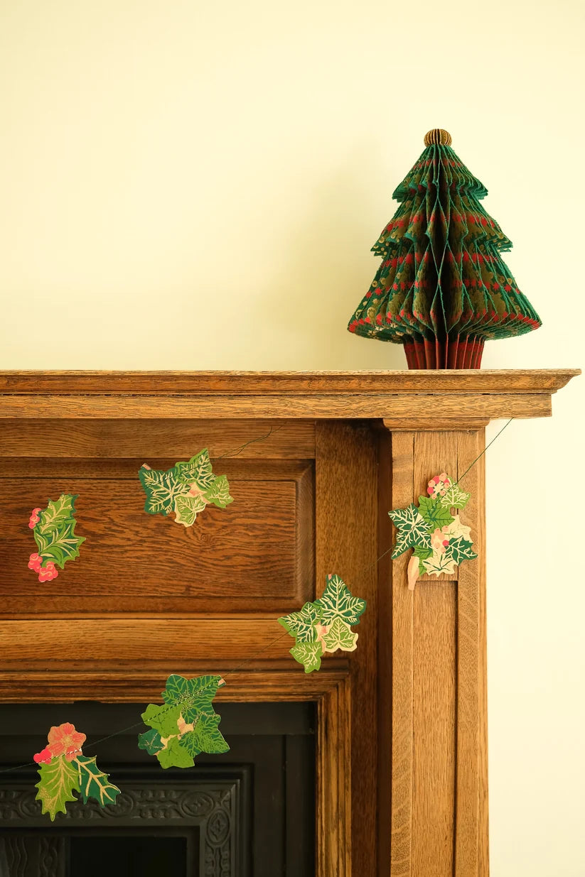 Holly and Ivy Sewn Garland