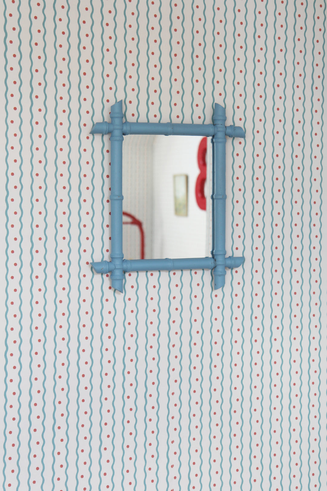 Honfleur wallpaper in cornflower blue by Domestic Science Home