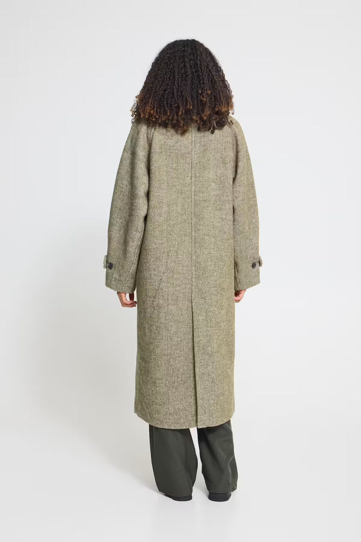 Ihgaziva Coat Chocolate Dusky Green