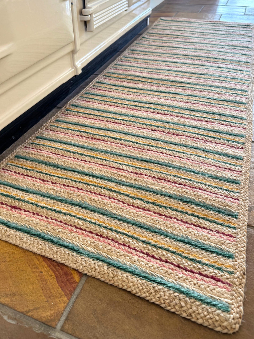Ikat Jute Rug  Rectangle / 61x183cm