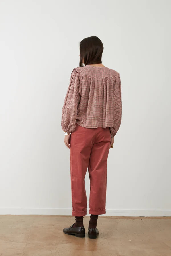 Janet Top / Carreaux Roses