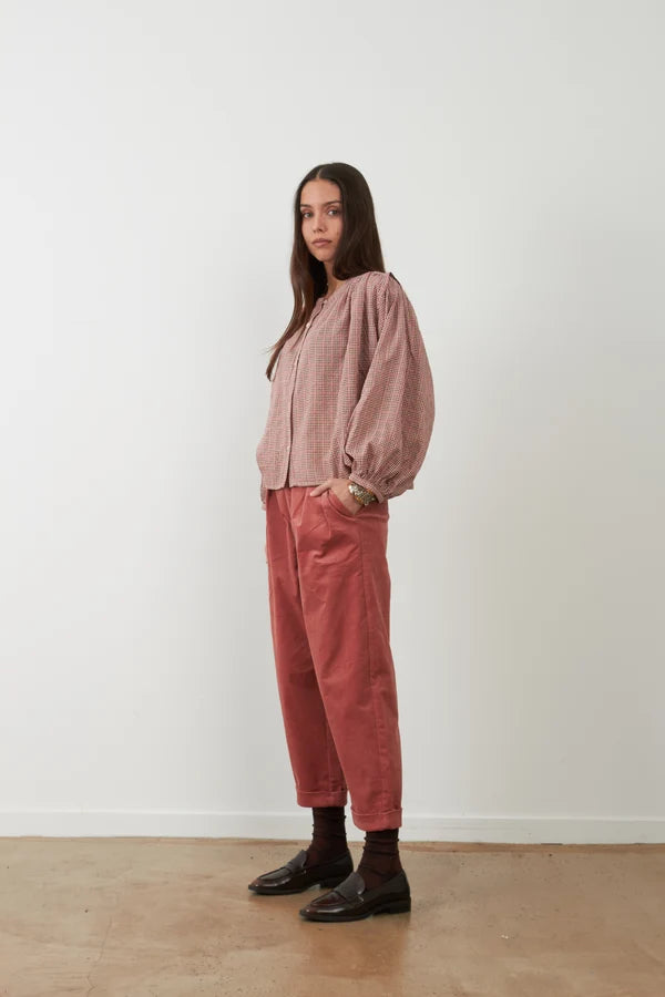 Janet Top / Carreaux Roses