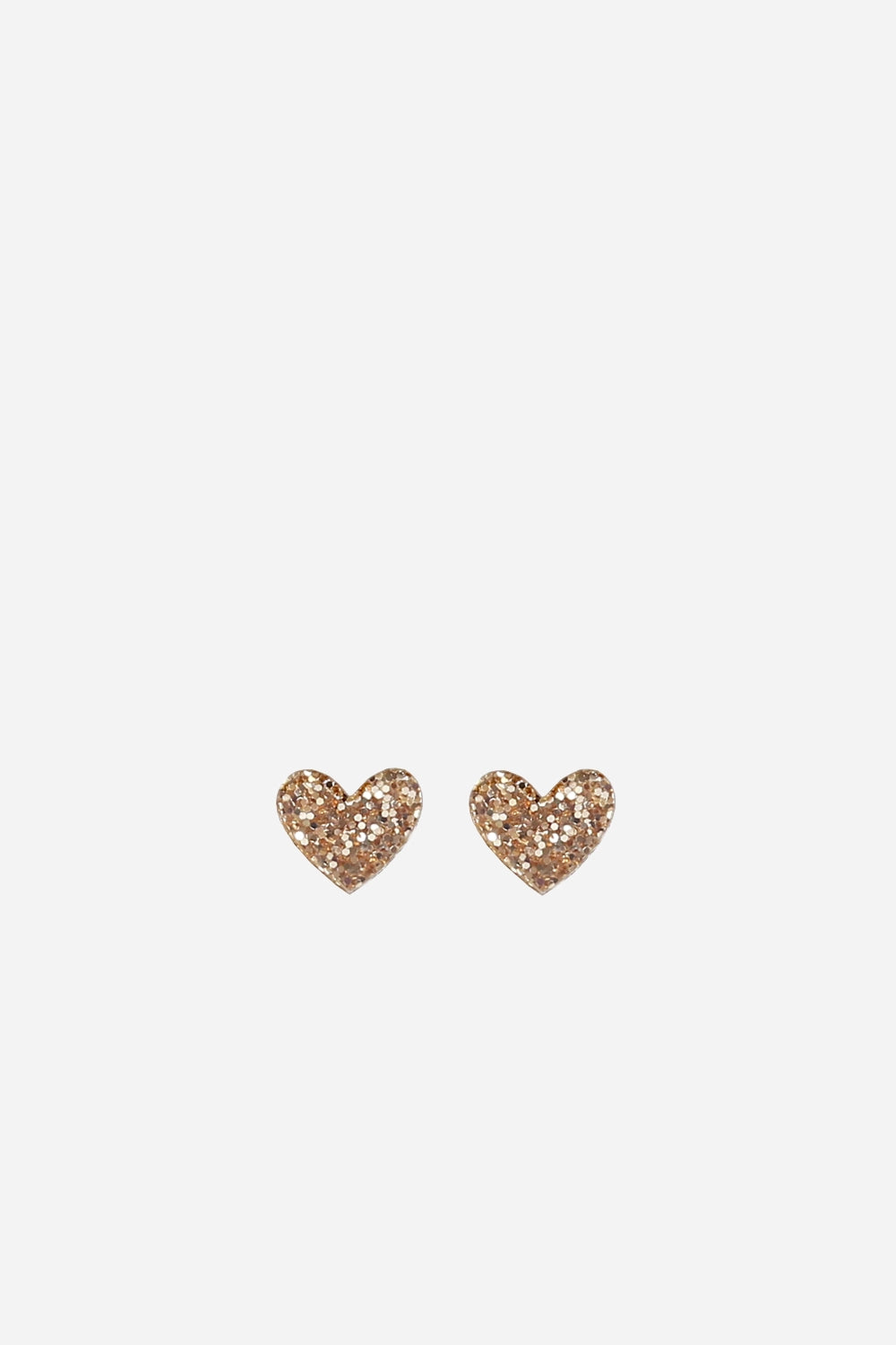 Mini Studs Hearts / Gold Glitter - Domestic Science Home