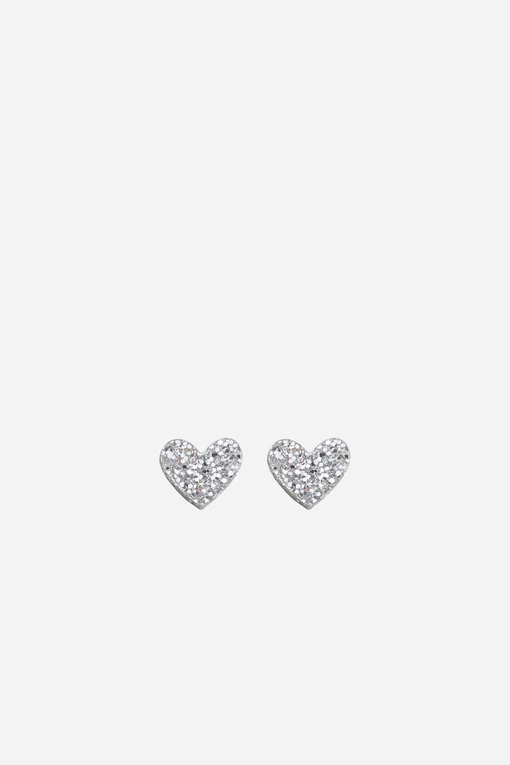 Mini Studs Hearts / Silver Glitter - Domestic Science Home