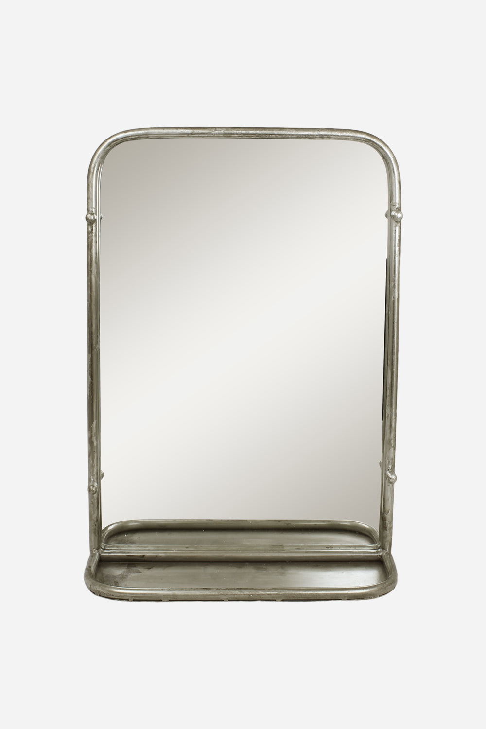 Karin Mirror w. Shelf Antique Silver / Small