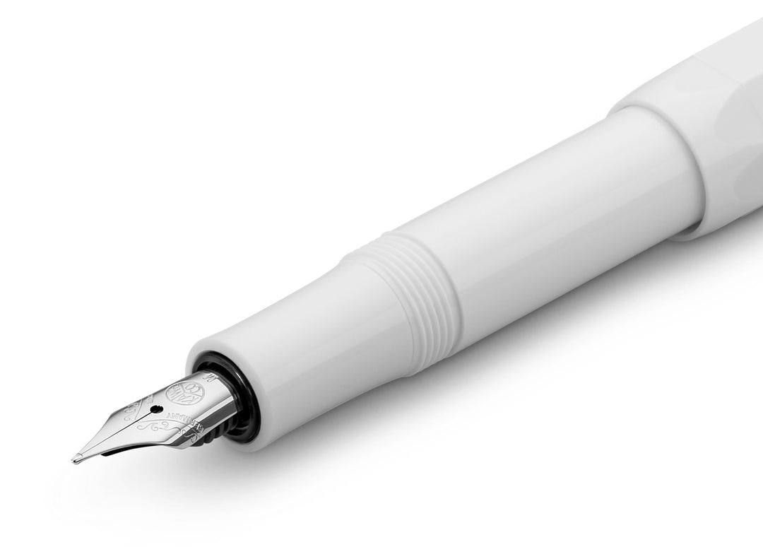 White fountain pen on a white background
