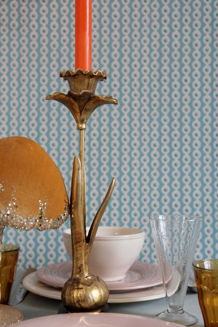 Gold Flower Bulb Candlestick Daffodil