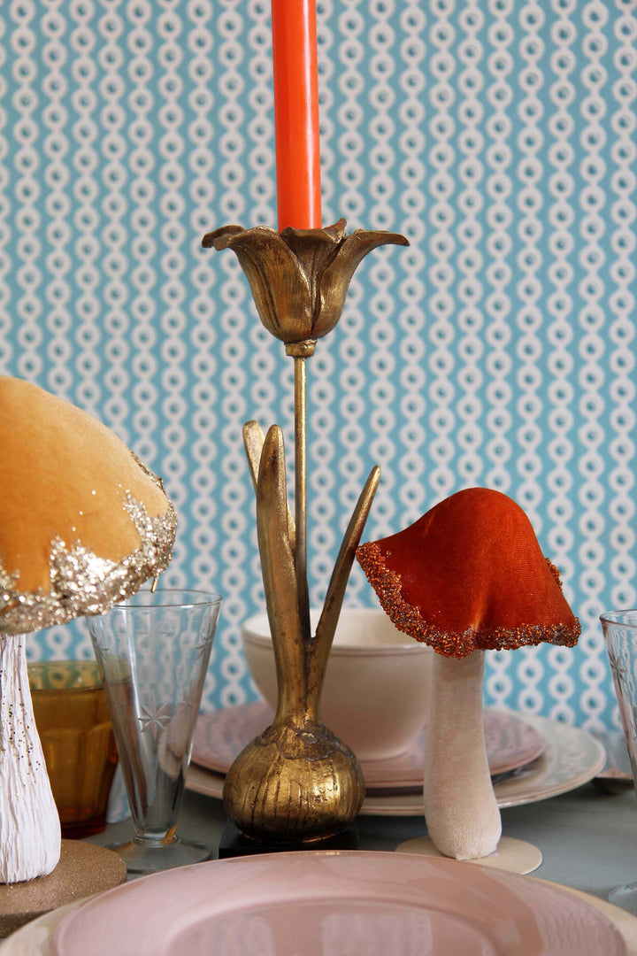 Gold Flower Bulb Candlestick Tulip