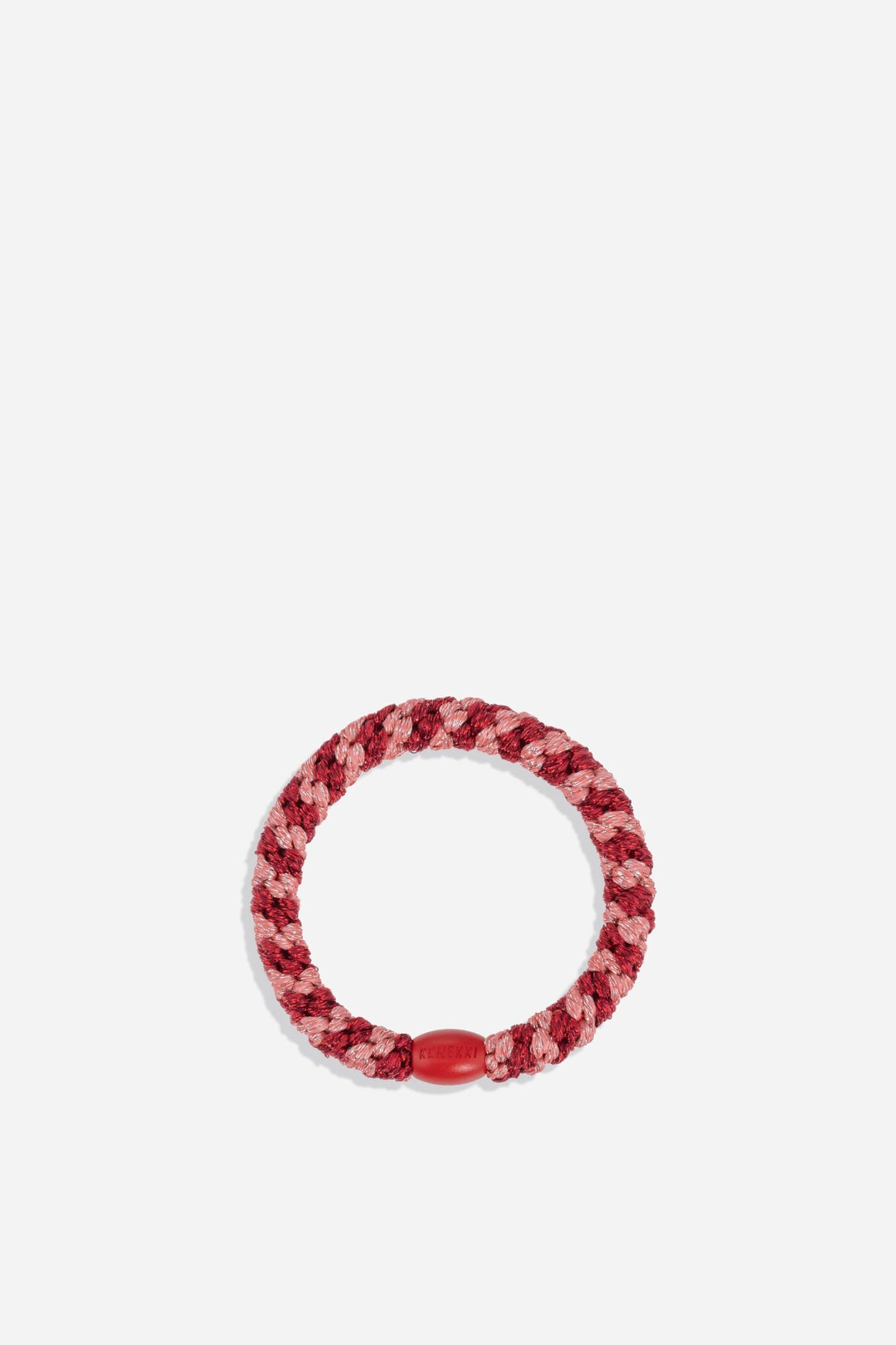 Kknekki Hair Tie / Coral Bordeaux Glitter Stripes