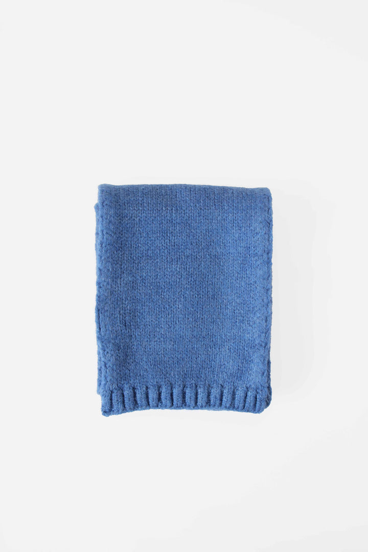 Knitted Scarf  / Sax Blue