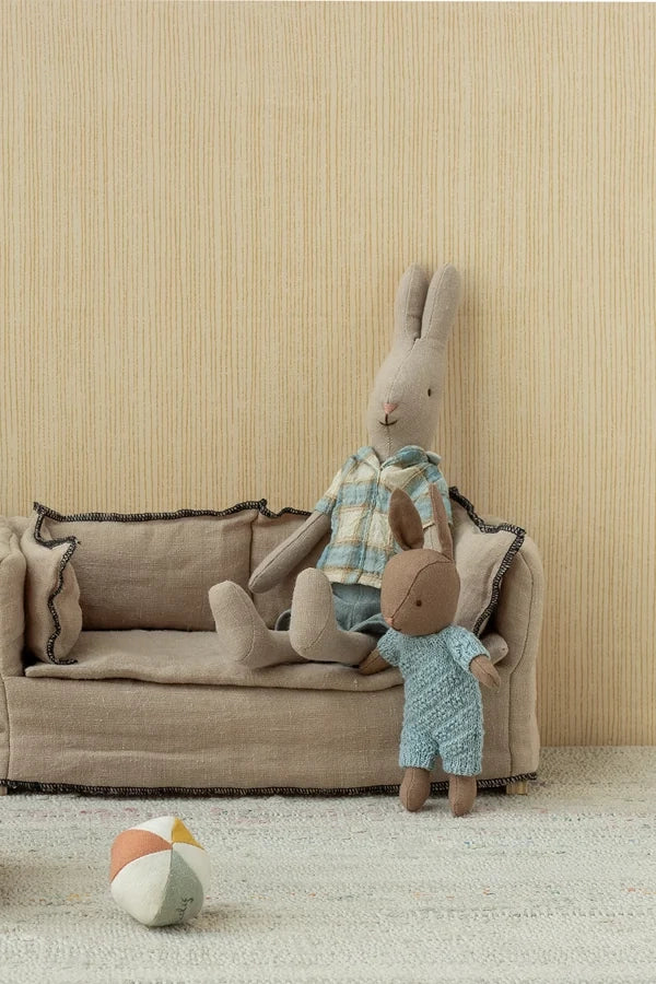 Rabbit, Micro - Brown - Blue Knitted Suit