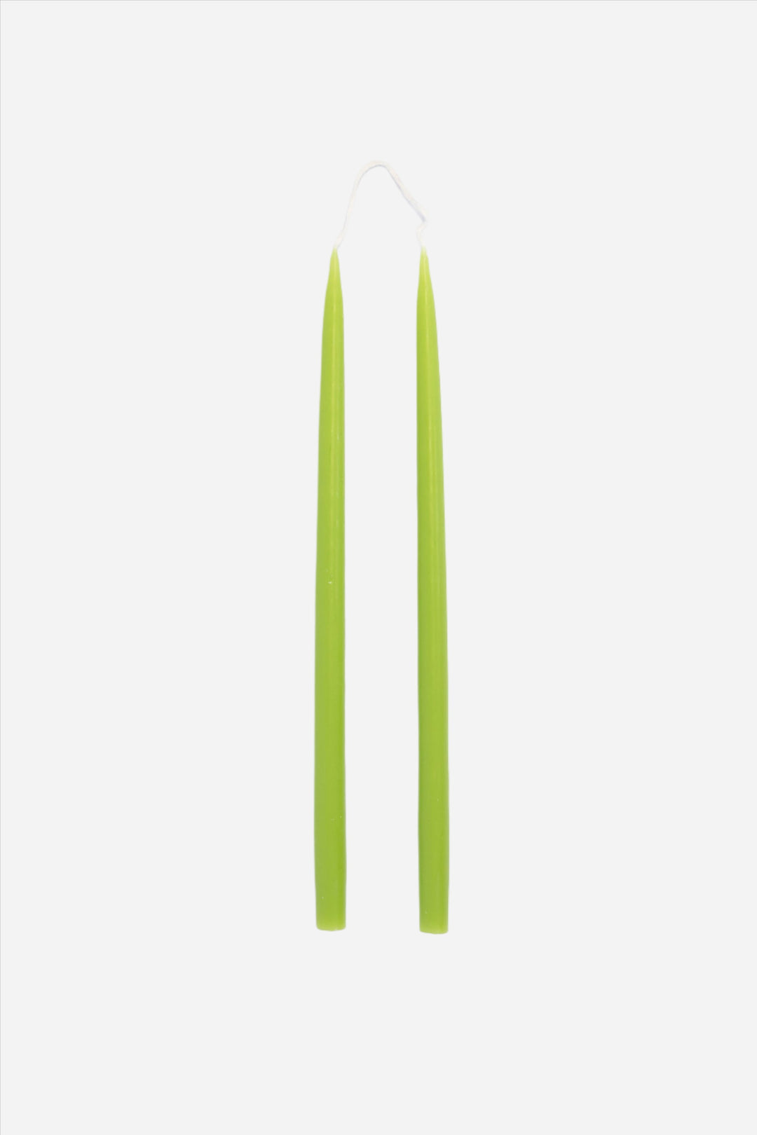 28cm Pair of Candles / Spring Green
