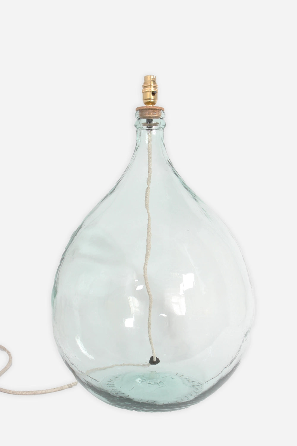 Large Clear Glass Lamp Base / 62cm