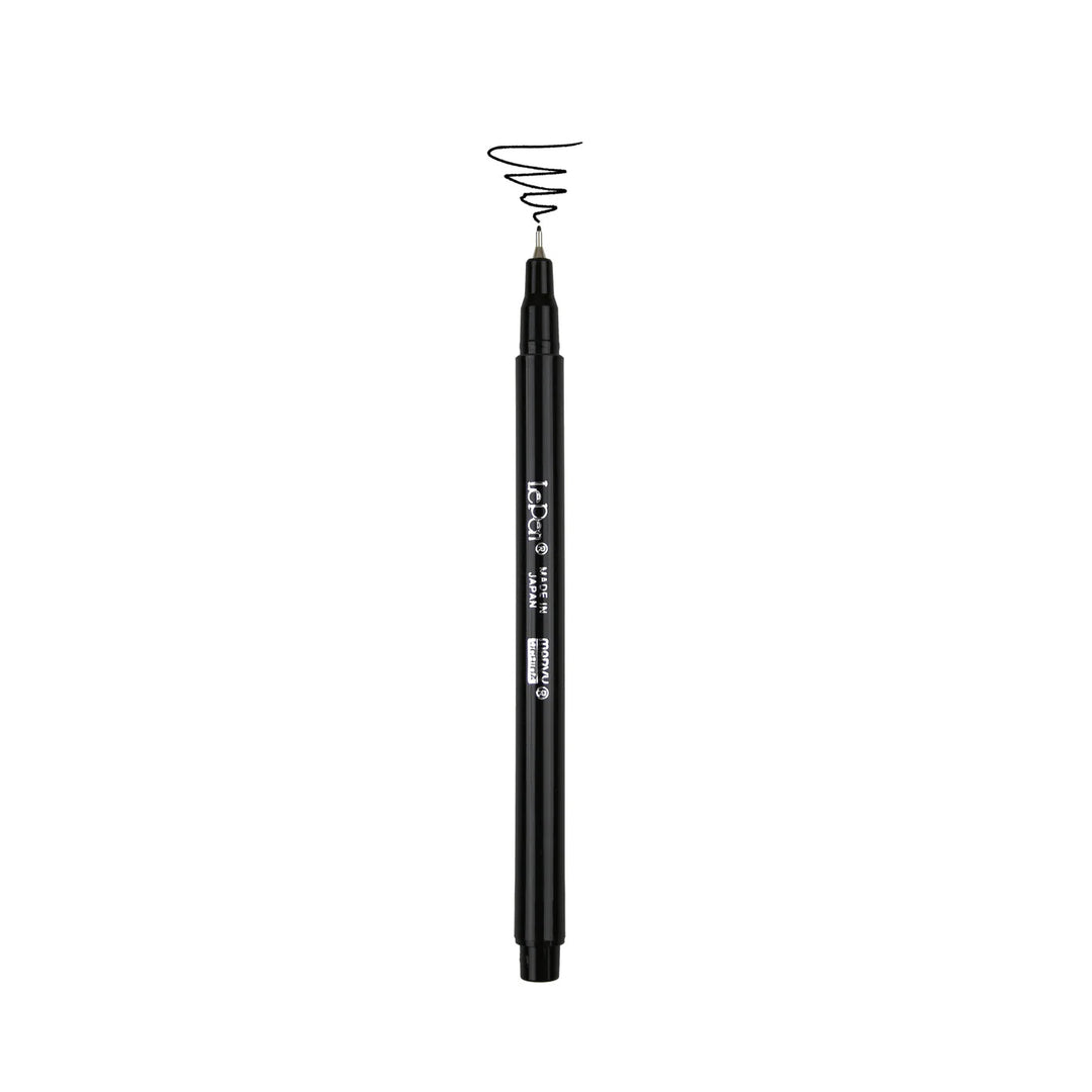 Black pen on white background