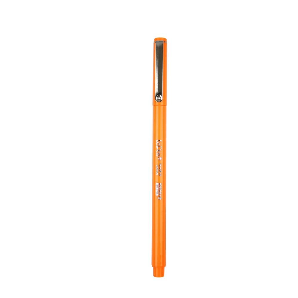 Orange pen on a white background