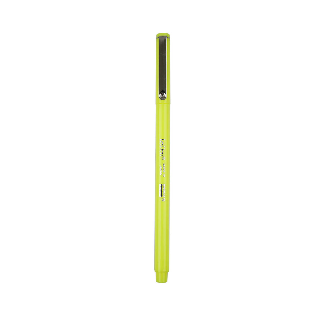 yellow pen on a white background