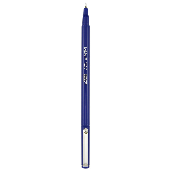 Blue pen on a white background