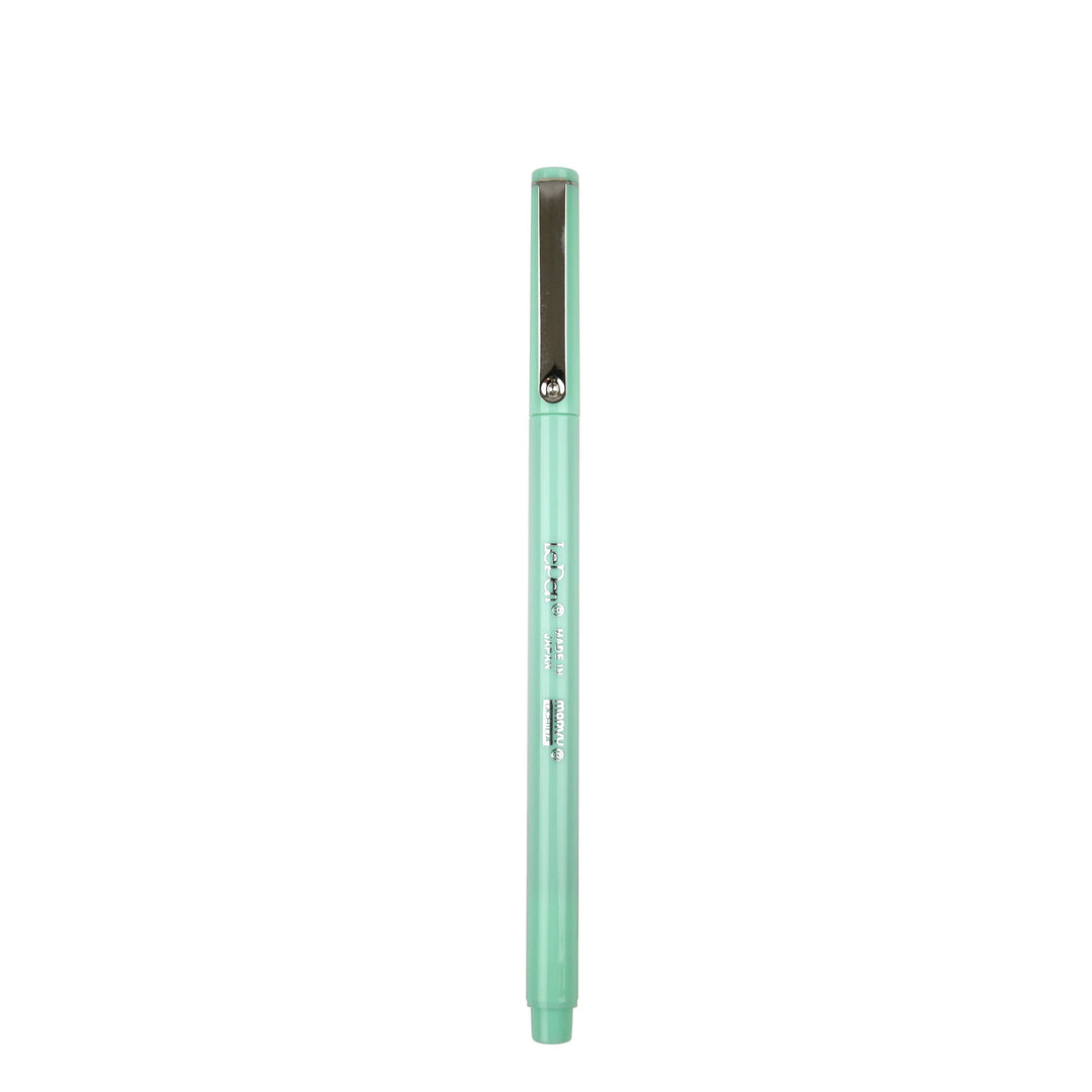 Mint green pen on a white background