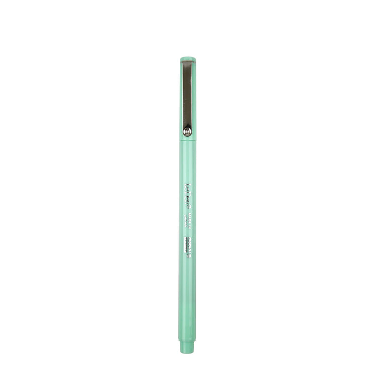 Mint green pen on a white background