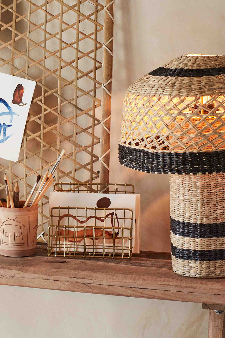 Iron Wire Letter Organiser 17x8x14 Cm / Ant Brass