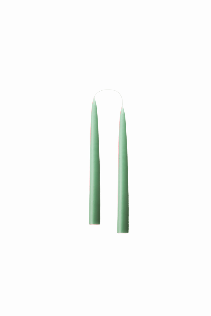 Hand Dipped Dyed Candle 20cm / Light Reseda Green