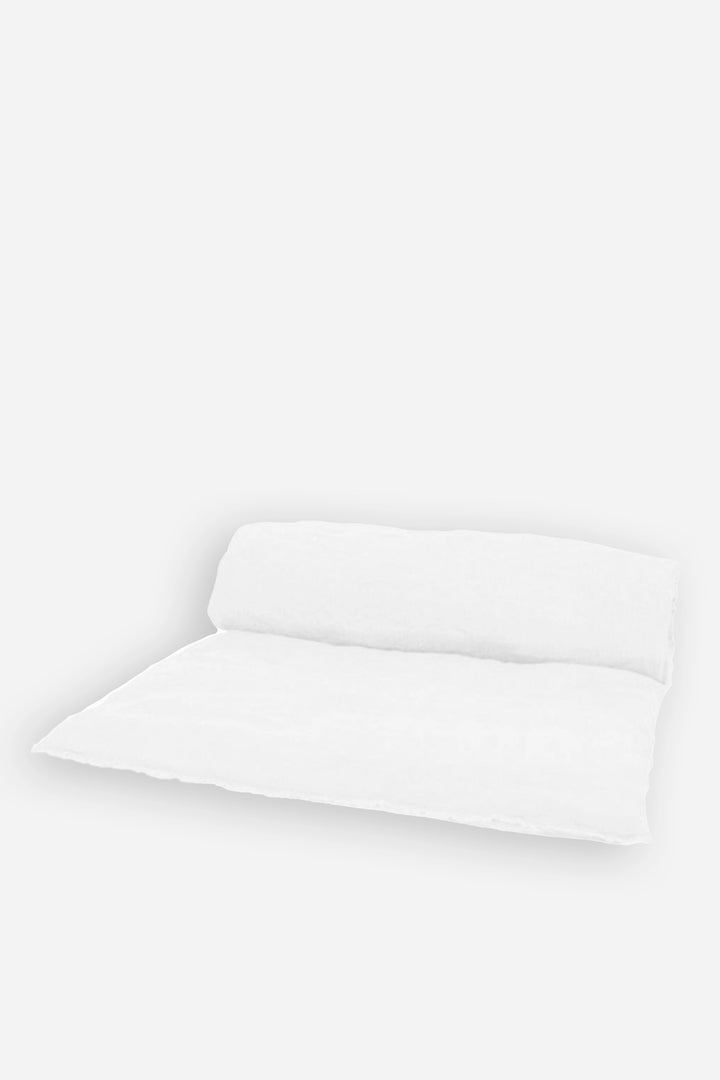 Tumbled Linen Bed Roll / White