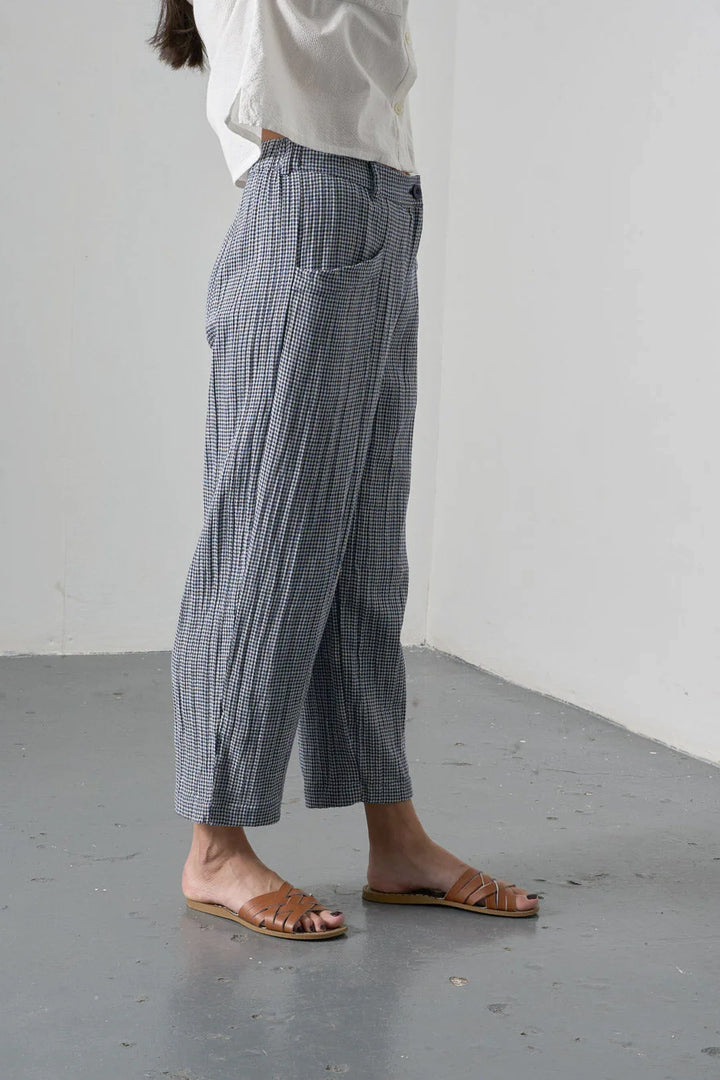 Lorren Trousers / Navy Little Check