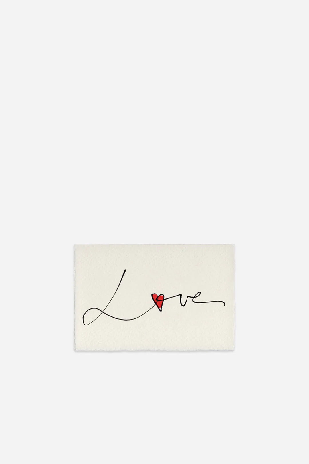 Letterpress Love Heart Red