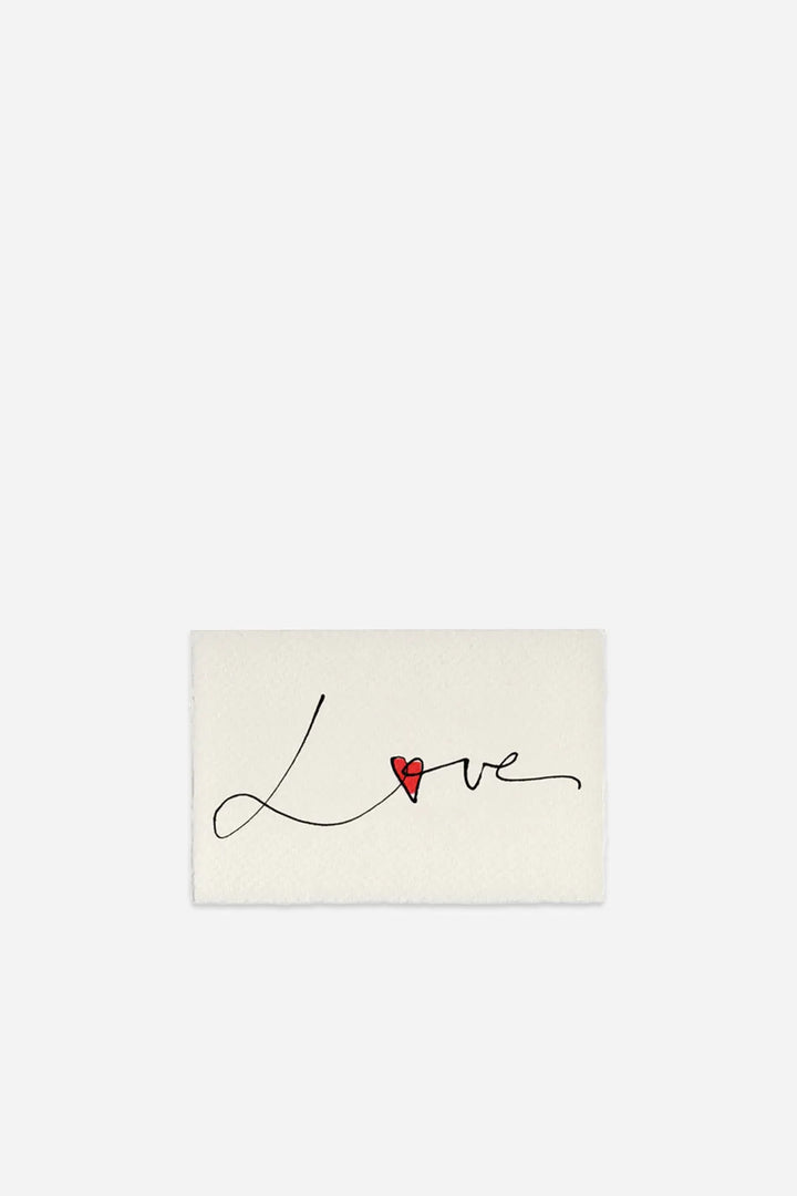 Letterpress Love Heart Red