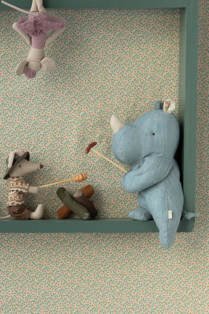 Safari friends Sml Rhino / Blue Sand
