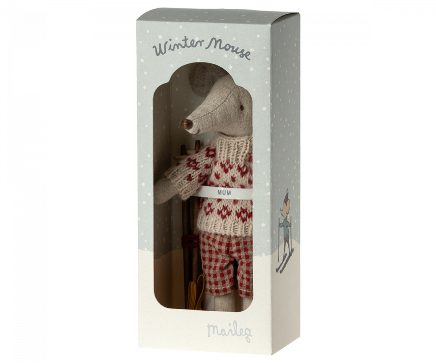 Maileg Winter Mouse Ski Set / Mum