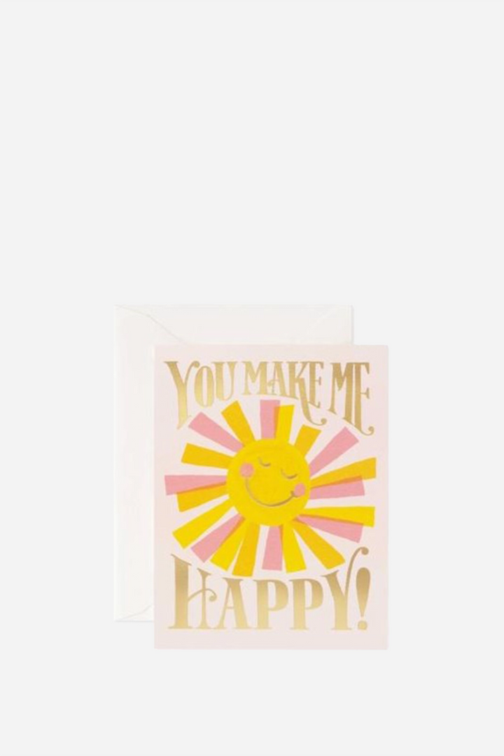 You Make me Happy Card - Domestic Science Home