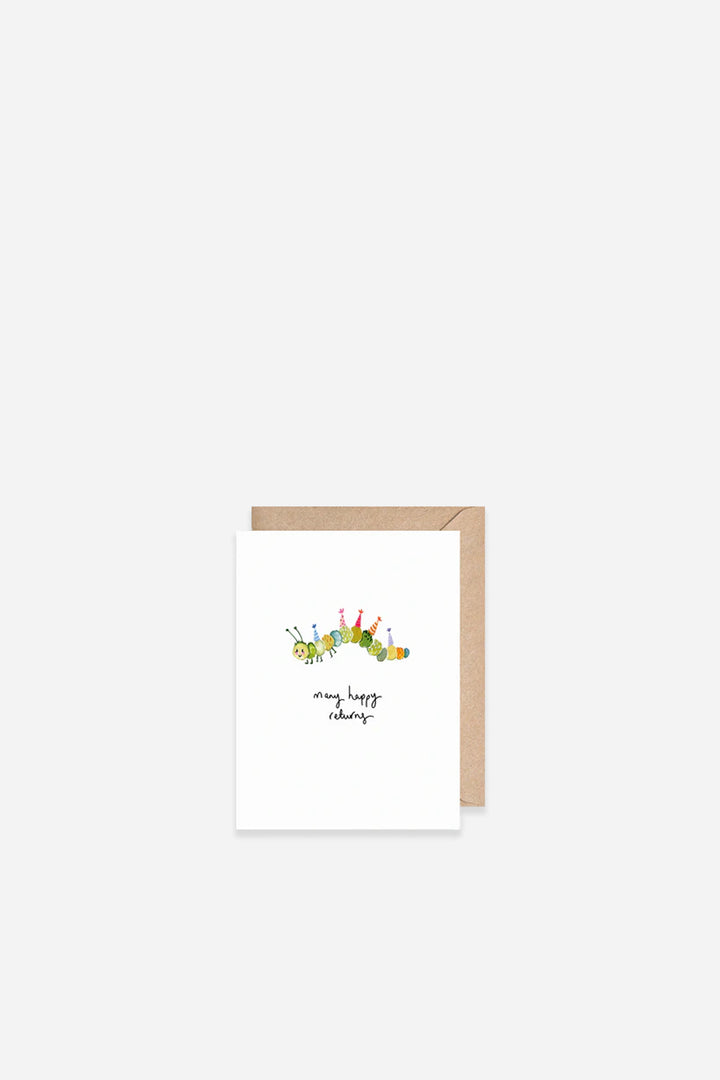 Caterpillar Happy Returns Mini Card